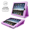 Snugg iPad 1 (2010) Leather Case, Flip Stand Cover - Black